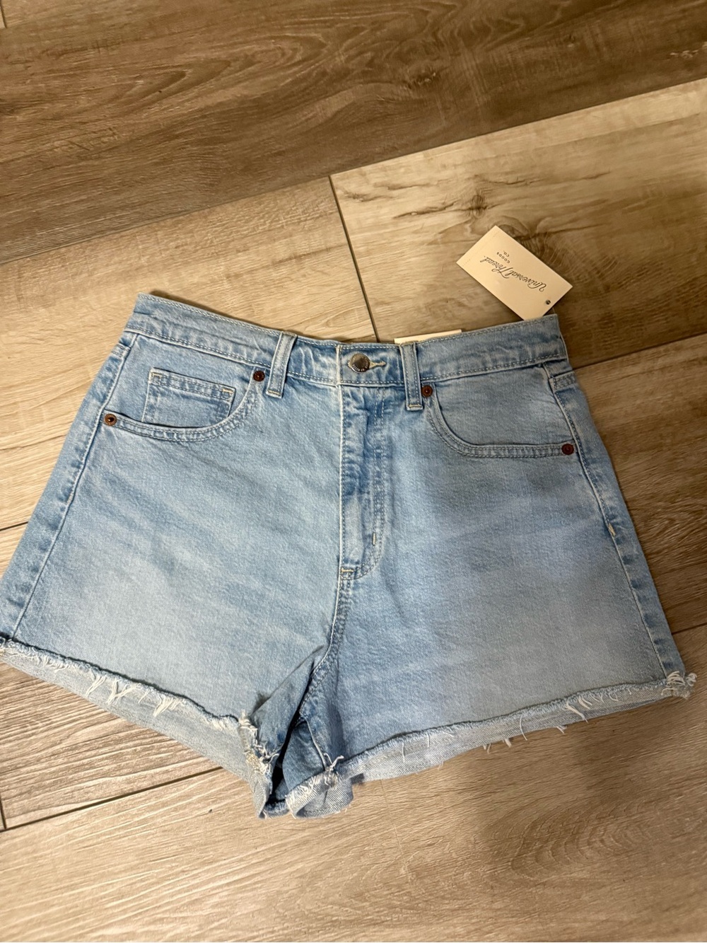 Universal Thread Light Blue High-Rise Denim Cutoff Shorts